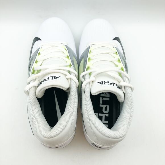 Nike Mens Alpha Menace 4 Pro Molded Football Cleats Size 9.5 White Black NWOB - Picture 7 of 10